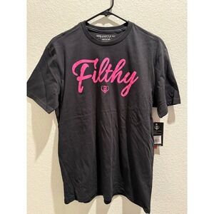 NWT Baseball Life 101 Filthy Tee in Black/Pink XL